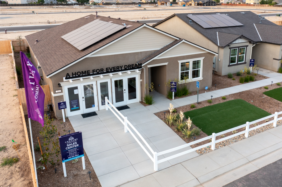 A house with a driveway.