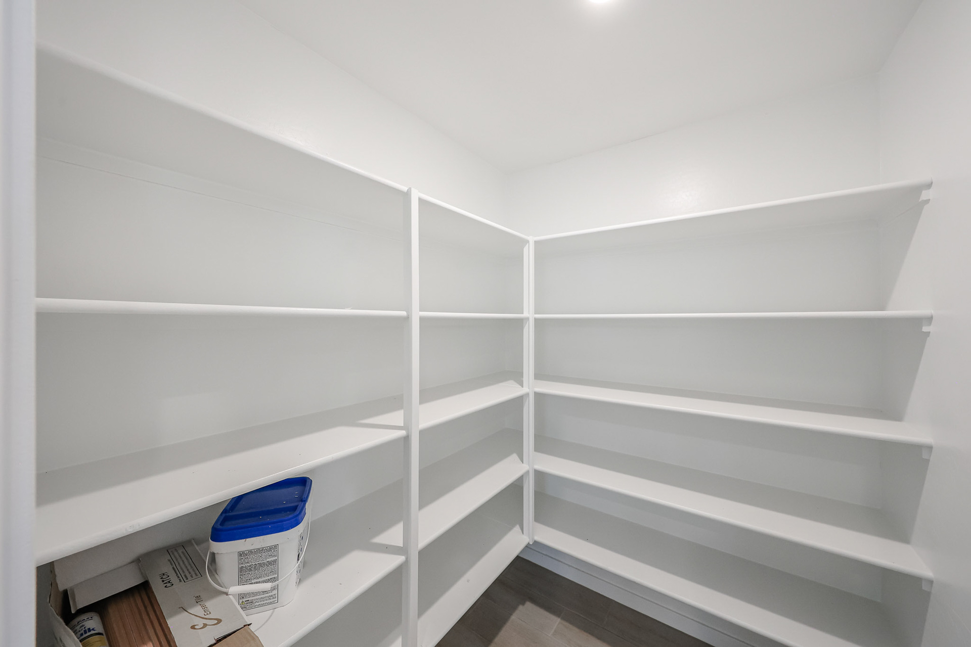 A white shelving unit.