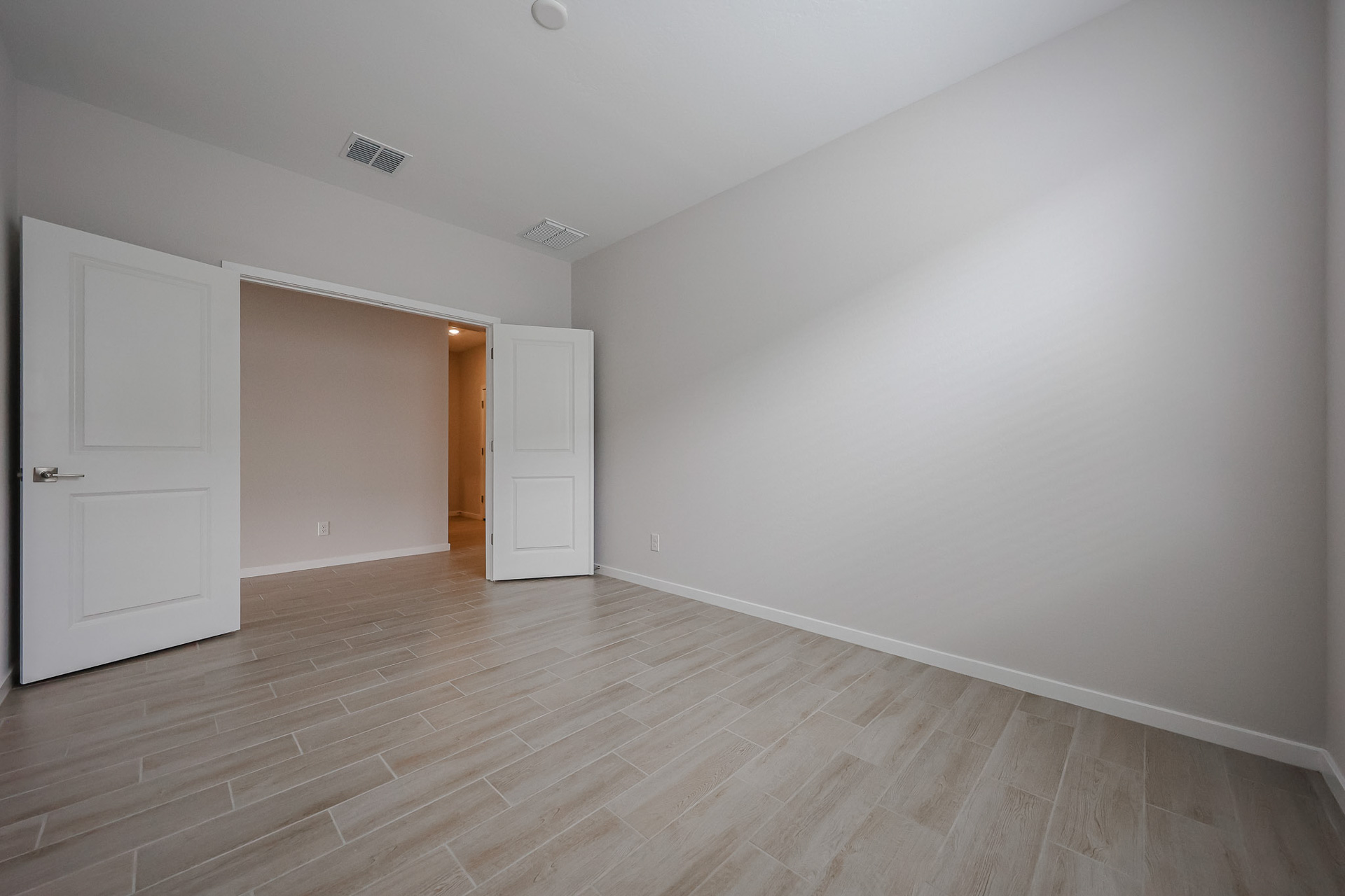 A room with white walls.