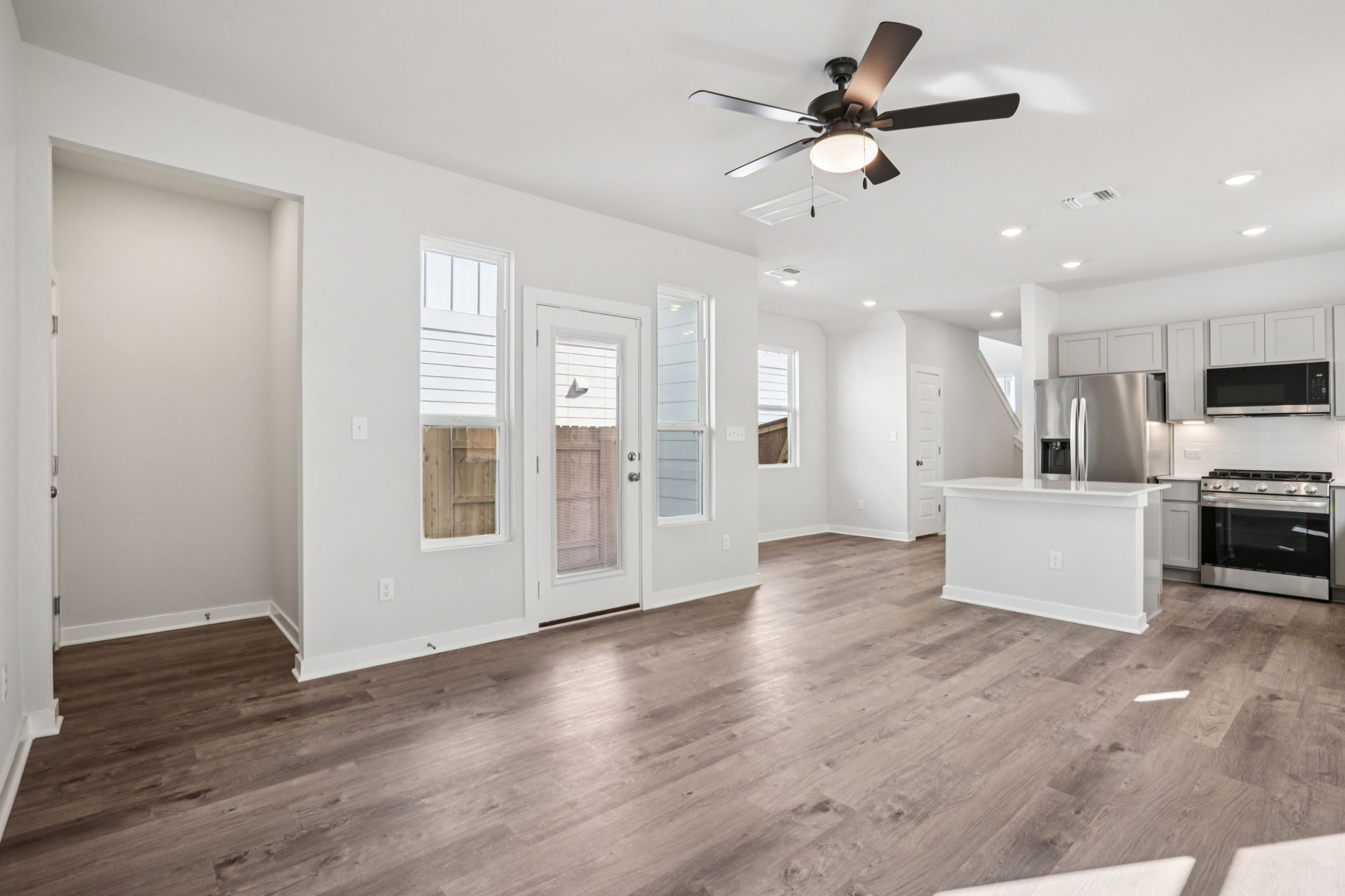 A large empty kitchen.