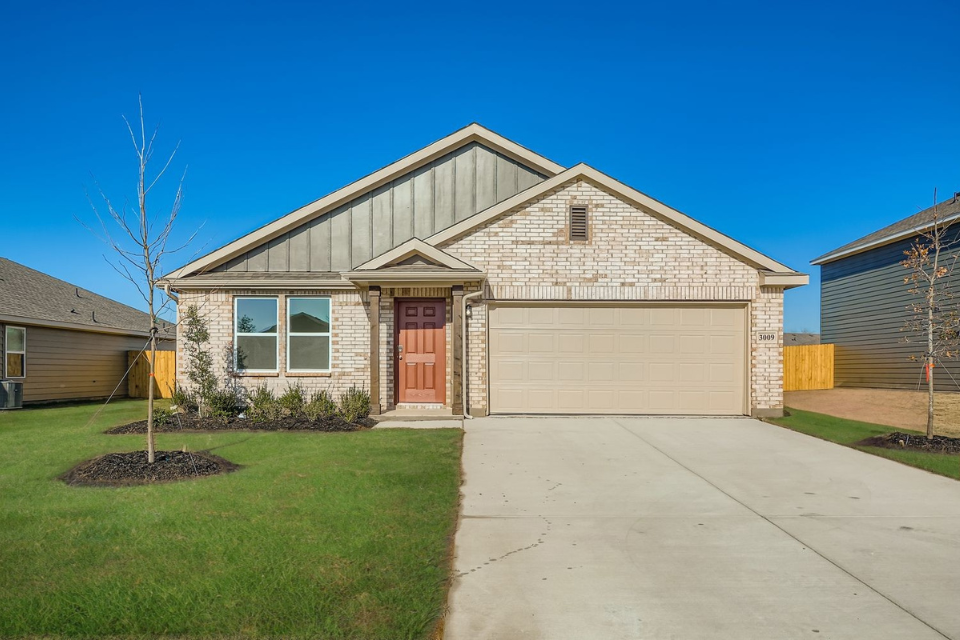 A house with a garage.