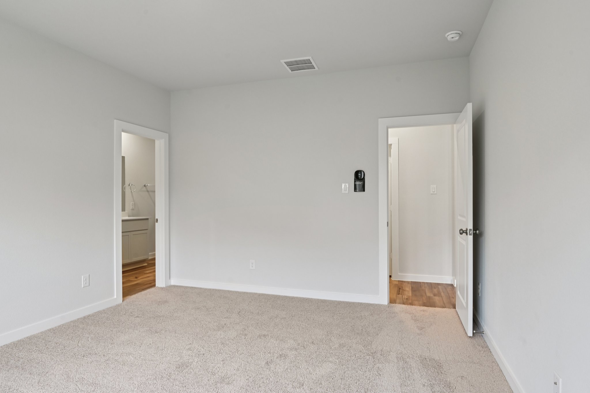 A room with white walls.