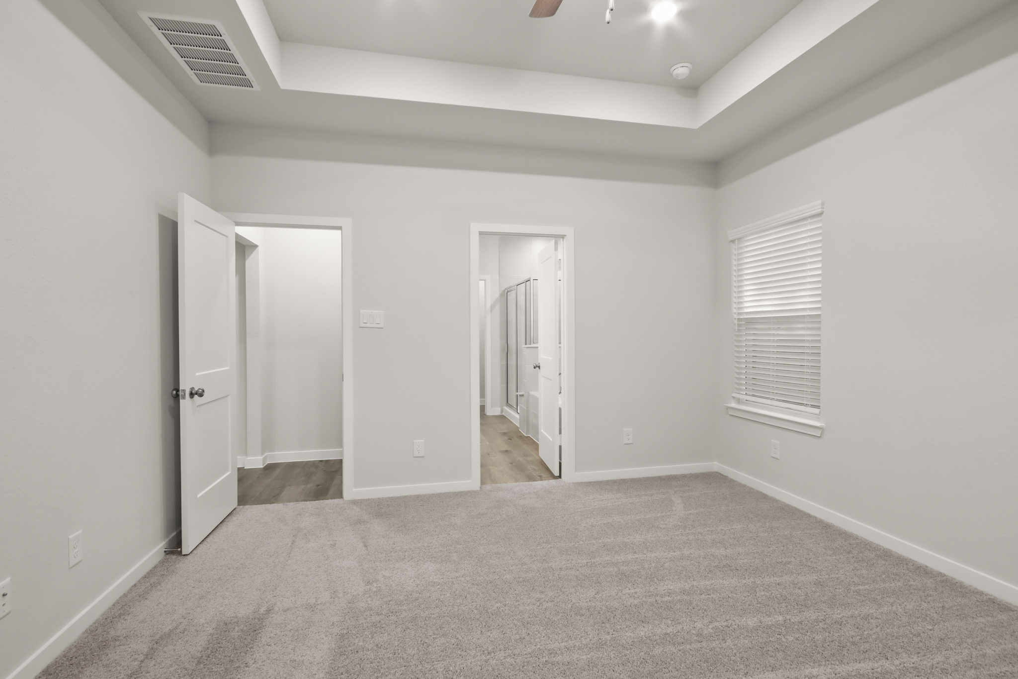 A room with white walls.