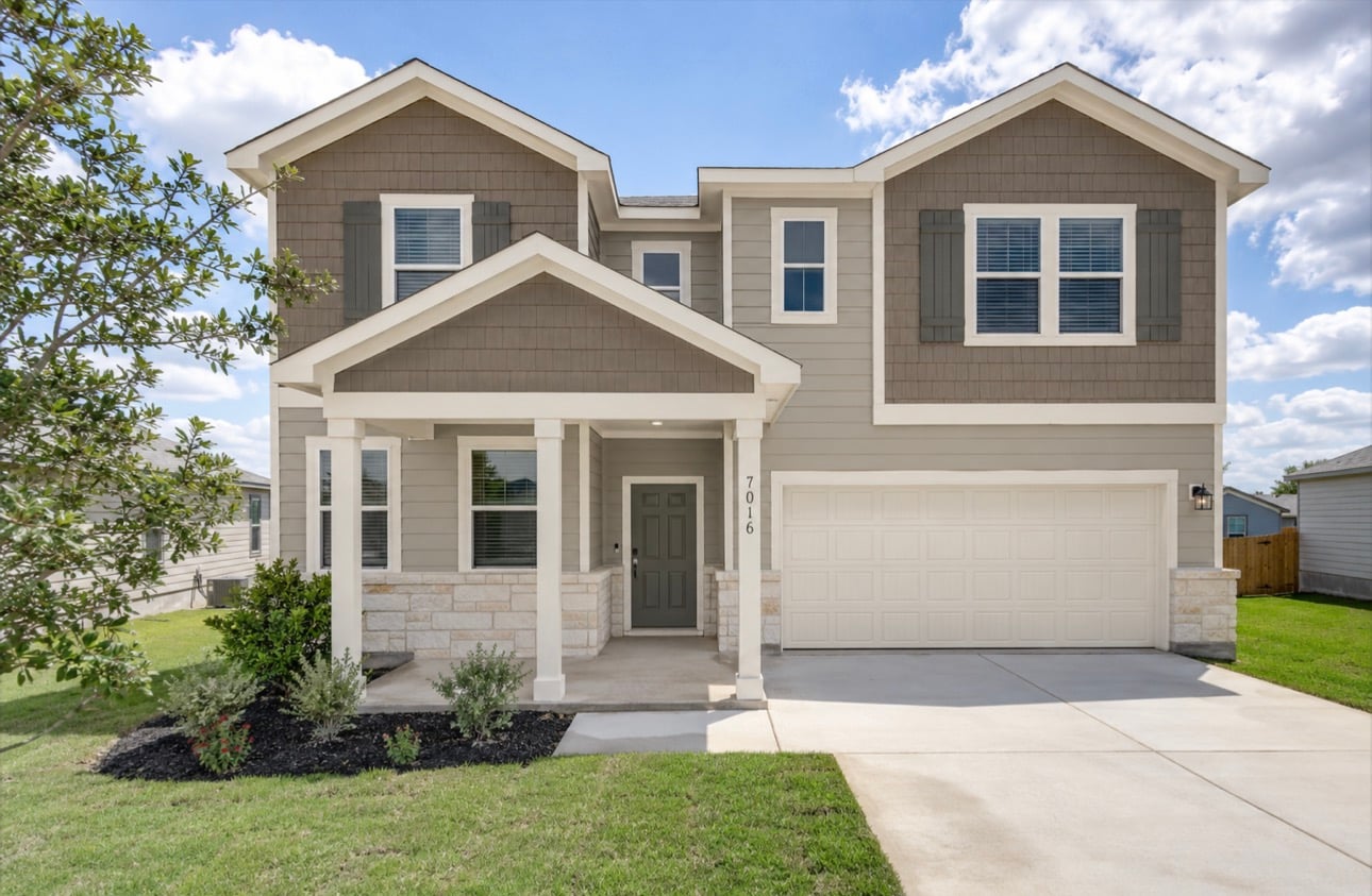 A house with a garage.